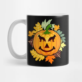 German Shepherd Dog Halloween Pumpkin Carving Mug